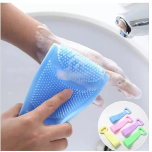 (২ পিছ কম্বো ) High Quality Silica Gel Bath Brush