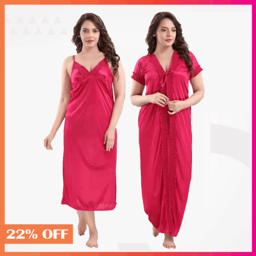 Indian 2 part Sexy Nighty Dress RED