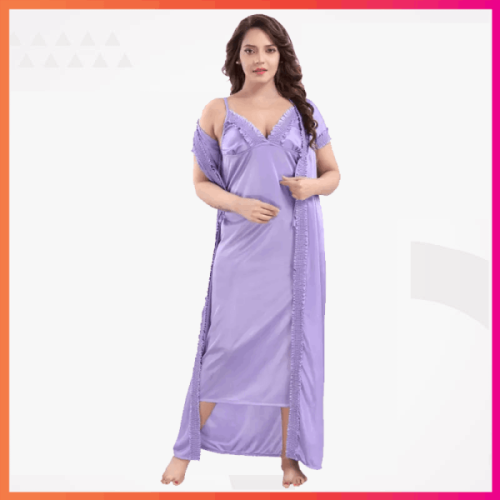 Indian 2 part Sexy Nighty Dress Light Purple
