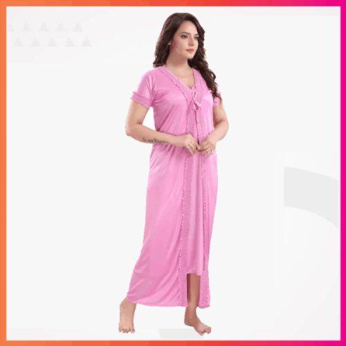 Indian 2 part Sexy Nighty Dress Light Pink