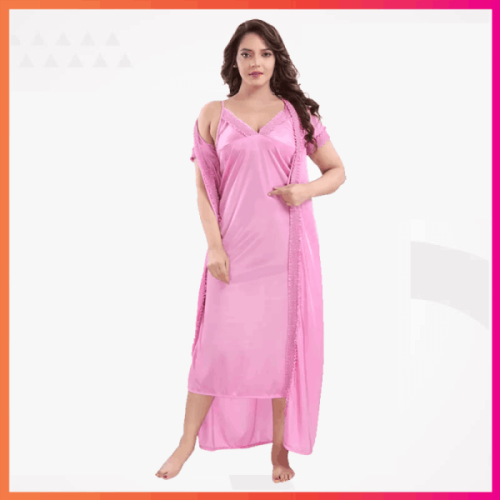 Indian 2 part Sexy Nighty Dress Light Pink