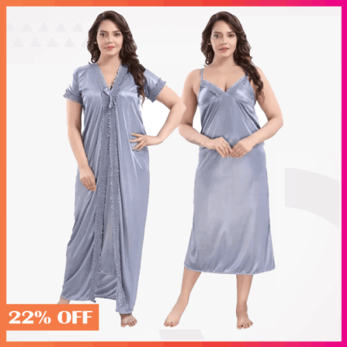 Indian 2 part Sexy Nighty Dress Gery