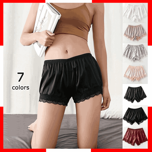 Satin Short Pants Women/ Home Sleeping Shorts Underwear/ Female Safe Boxer Shorts Lingerie Underpants